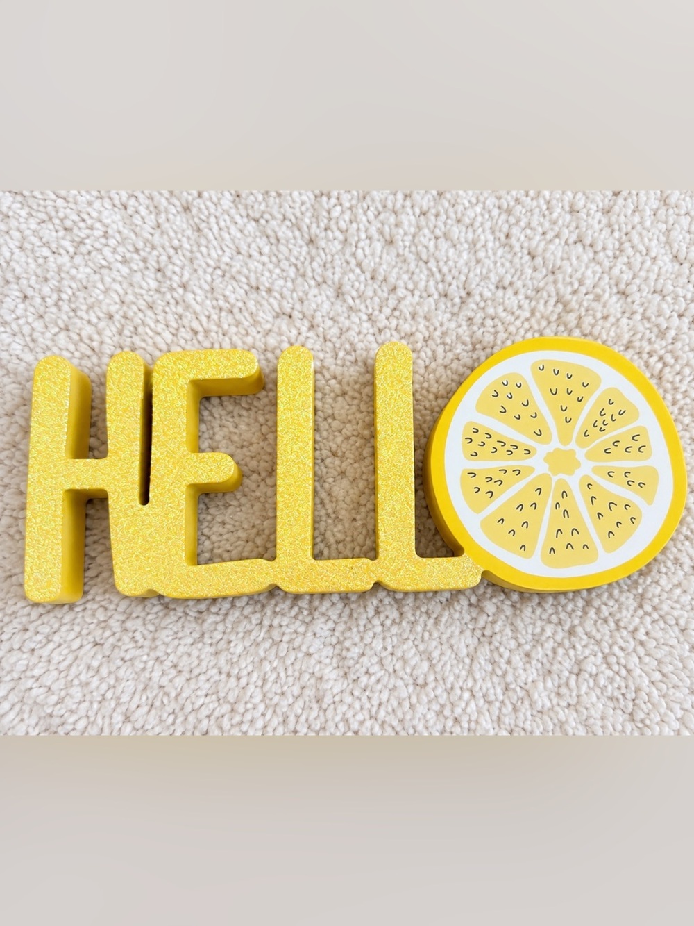 Hobby Lobby Yellow 'Hello' Lemon Slice Wall Accent